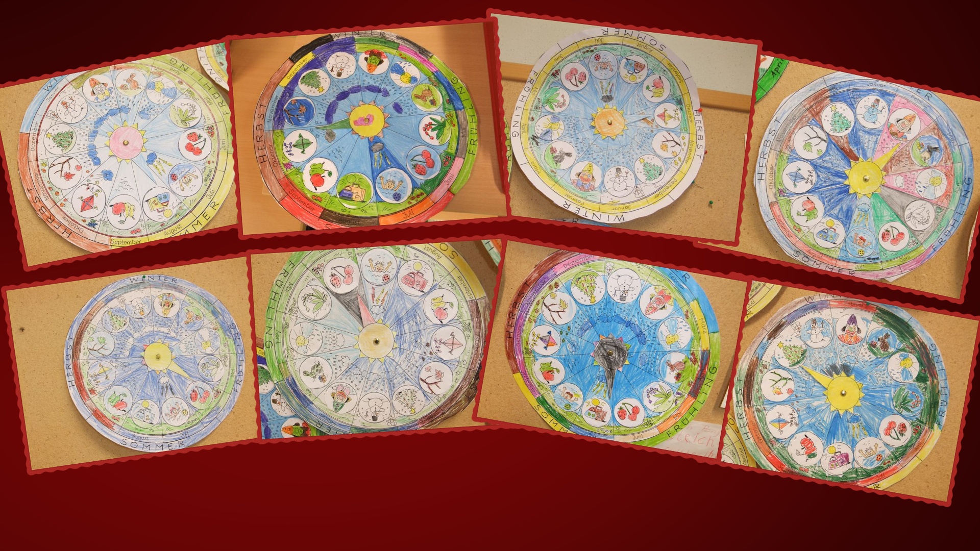 Bastelvorlage Jahresuhr - Primarstufe - lehrerforen.de - Das Forum für